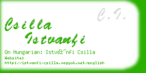 csilla istvanfi business card